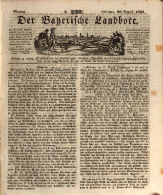 Der Bayerische Landbote Montag 20. August 1838