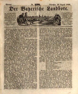 Der Bayerische Landbote Montag 27. August 1838