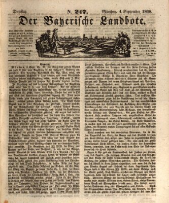 Der Bayerische Landbote Dienstag 4. September 1838