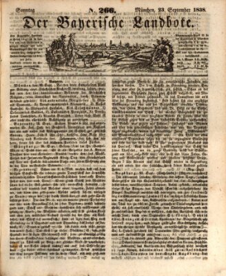 Der Bayerische Landbote Sonntag 23. September 1838