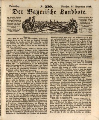 Der Bayerische Landbote Donnerstag 27. September 1838