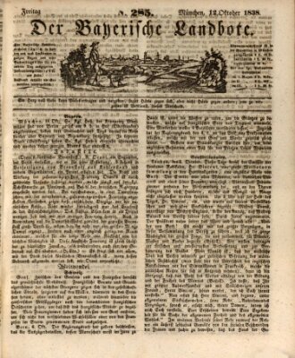 Der Bayerische Landbote Freitag 12. Oktober 1838