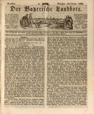 Der Bayerische Landbote Samstag 13. Oktober 1838