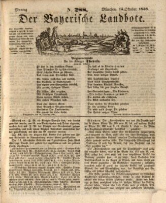 Der Bayerische Landbote Montag 15. Oktober 1838