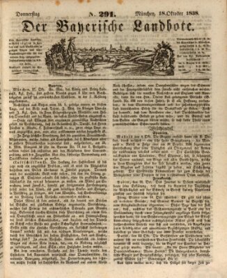 Der Bayerische Landbote Donnerstag 18. Oktober 1838