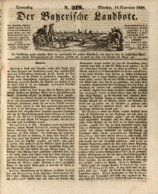 Der Bayerische Landbote Donnerstag 15. November 1838