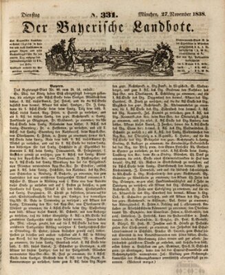 Der Bayerische Landbote Dienstag 27. November 1838