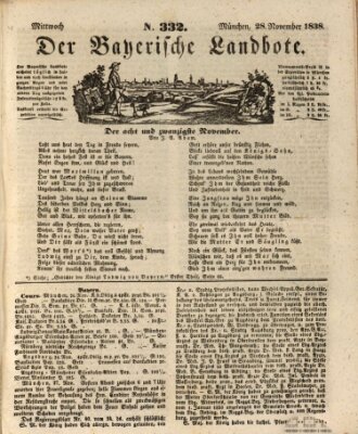 Der Bayerische Landbote Mittwoch 28. November 1838