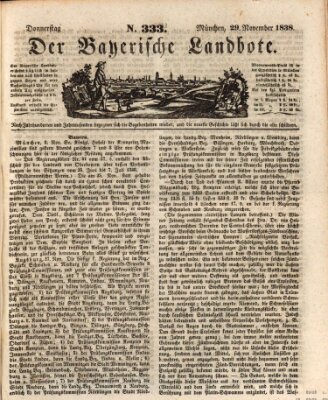 Der Bayerische Landbote Donnerstag 29. November 1838