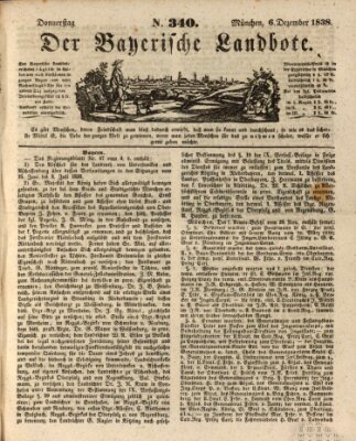 Der Bayerische Landbote Donnerstag 6. Dezember 1838