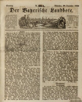 Der Bayerische Landbote Sonntag 30. Dezember 1838