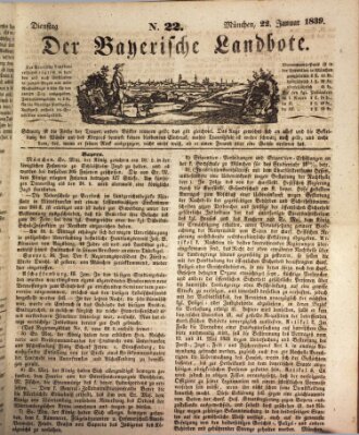 Der Bayerische Landbote Dienstag 22. Januar 1839