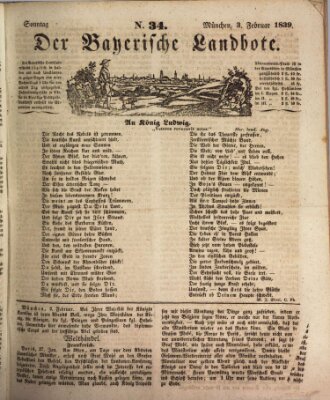 Der Bayerische Landbote Sonntag 3. Februar 1839