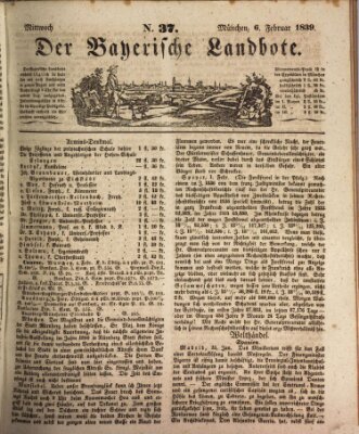 Der Bayerische Landbote Mittwoch 6. Februar 1839