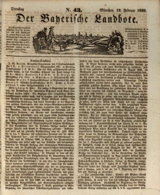 Der Bayerische Landbote Dienstag 12. Februar 1839