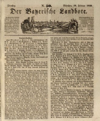 Der Bayerische Landbote Dienstag 19. Februar 1839