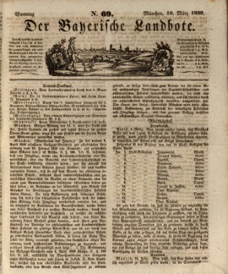 Der Bayerische Landbote Sonntag 10. März 1839