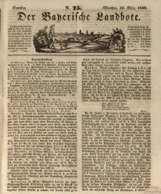 Der Bayerische Landbote Samstag 16. März 1839