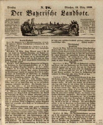 Der Bayerische Landbote Dienstag 19. März 1839