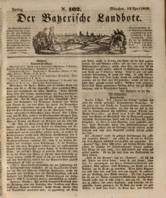 Der Bayerische Landbote Freitag 12. April 1839