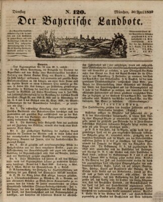 Der Bayerische Landbote Dienstag 30. April 1839