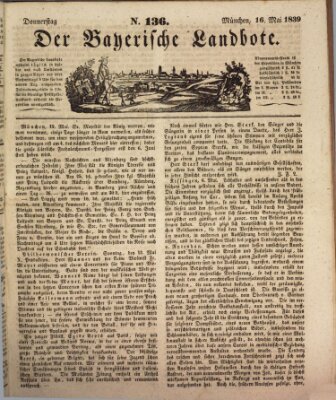 Der Bayerische Landbote Donnerstag 16. Mai 1839