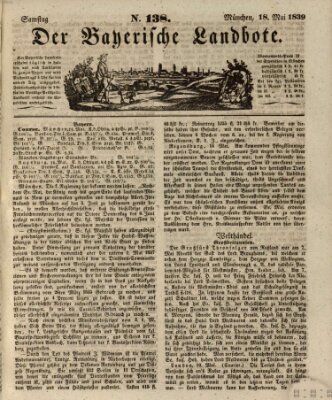 Der Bayerische Landbote Samstag 18. Mai 1839