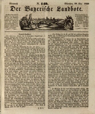 Der Bayerische Landbote Mittwoch 29. Mai 1839