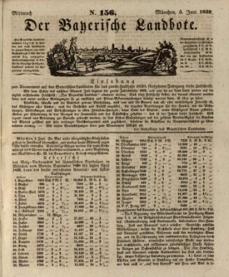 Der Bayerische Landbote Mittwoch 5. Juni 1839