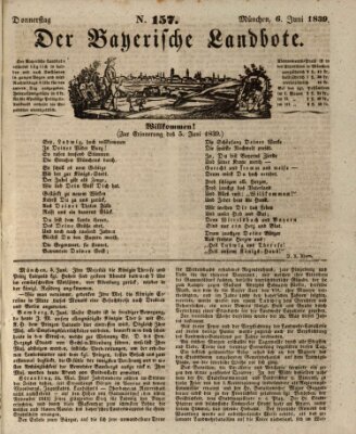 Der Bayerische Landbote Donnerstag 6. Juni 1839