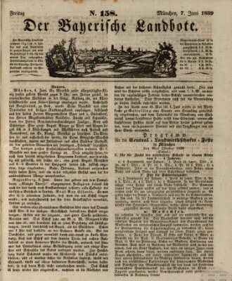 Der Bayerische Landbote Freitag 7. Juni 1839