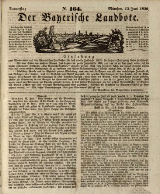 Der Bayerische Landbote Donnerstag 13. Juni 1839