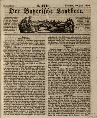 Der Bayerische Landbote Donnerstag 20. Juni 1839