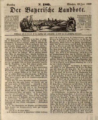 Der Bayerische Landbote Samstag 29. Juni 1839