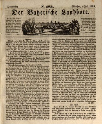 Der Bayerische Landbote Donnerstag 4. Juli 1839