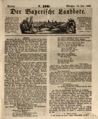 Der Bayerische Landbote Montag 15. Juli 1839