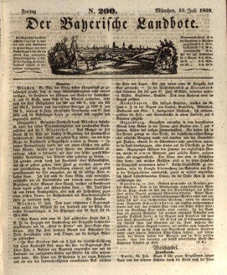 Der Bayerische Landbote Freitag 19. Juli 1839