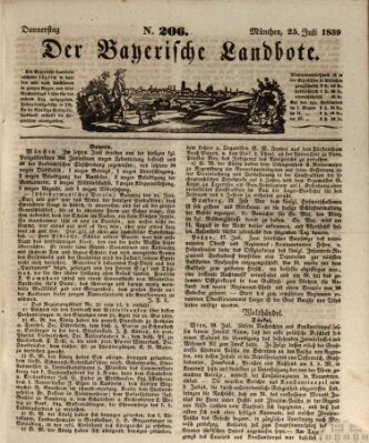 Der Bayerische Landbote Donnerstag 25. Juli 1839