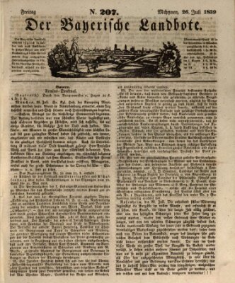 Der Bayerische Landbote Freitag 26. Juli 1839