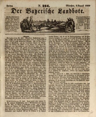 Der Bayerische Landbote Freitag 2. August 1839