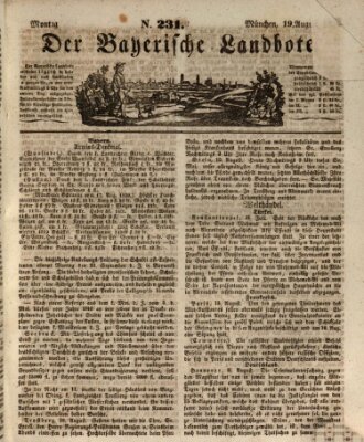 Der Bayerische Landbote Montag 19. August 1839