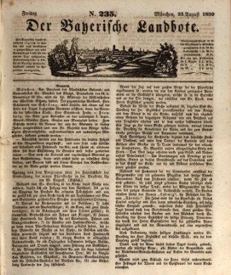 Der Bayerische Landbote Freitag 23. August 1839