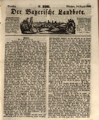 Der Bayerische Landbote Samstag 24. August 1839