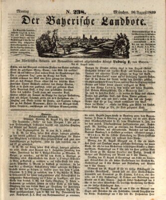 Der Bayerische Landbote Montag 26. August 1839