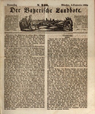 Der Bayerische Landbote Donnerstag 5. September 1839