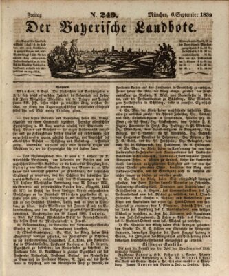 Der Bayerische Landbote Freitag 6. September 1839