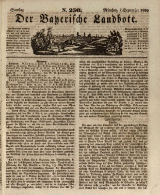 Der Bayerische Landbote Samstag 7. September 1839