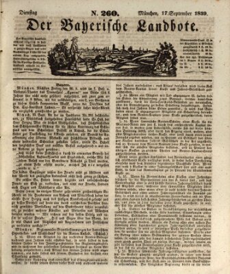 Der Bayerische Landbote Dienstag 17. September 1839