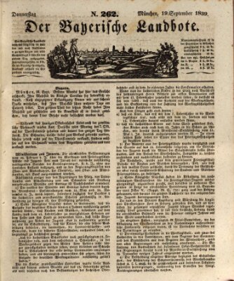 Der Bayerische Landbote Donnerstag 19. September 1839