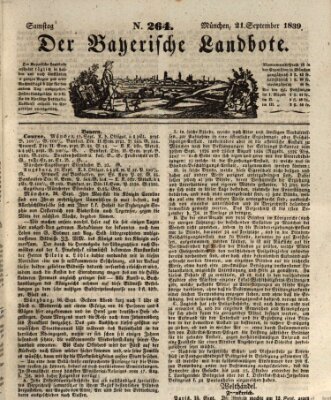 Der Bayerische Landbote Samstag 21. September 1839